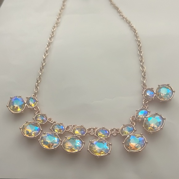 Pastel Oil Spill Iridescent Necklace and Earings Set - Picture 2 of 5